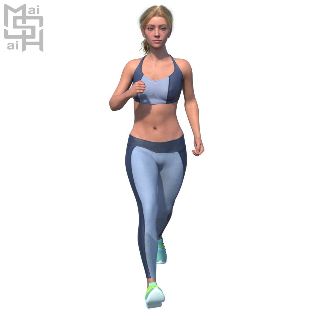 AndreaV2 3D — Look Down · Upper Body