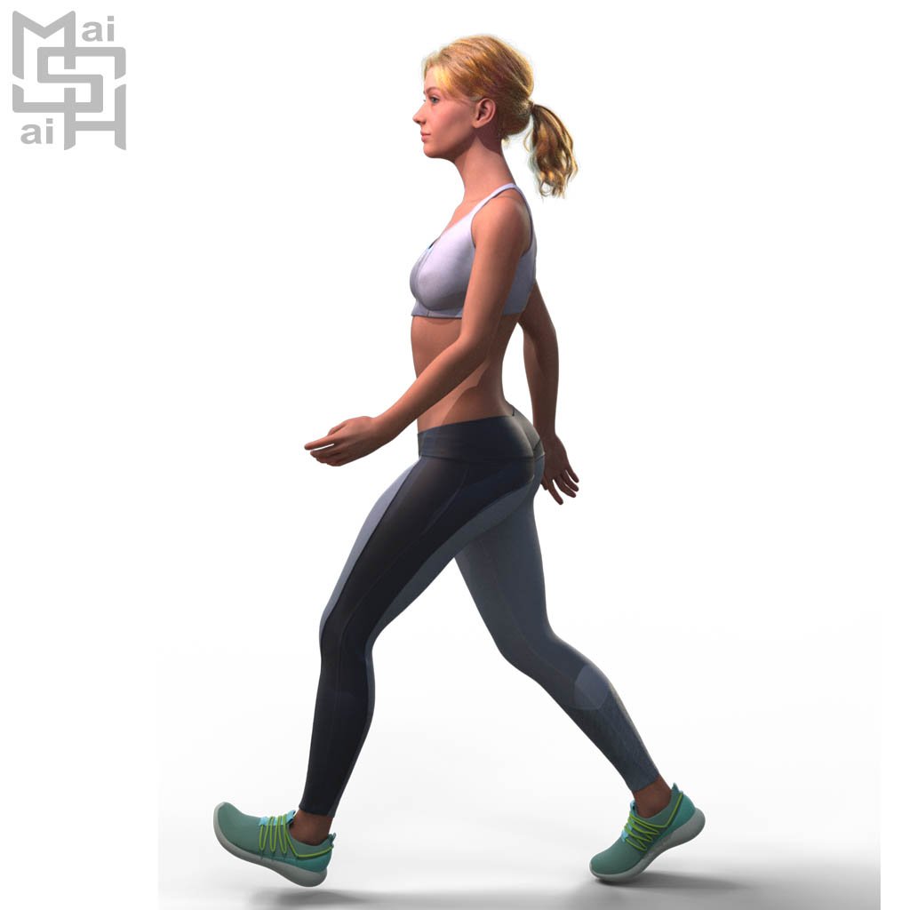 AndreaV2 3D — Full Body · Walk Front