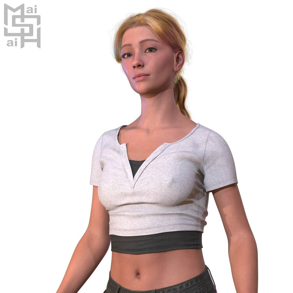 AndreaV2 3D — Face Close-Up · Side